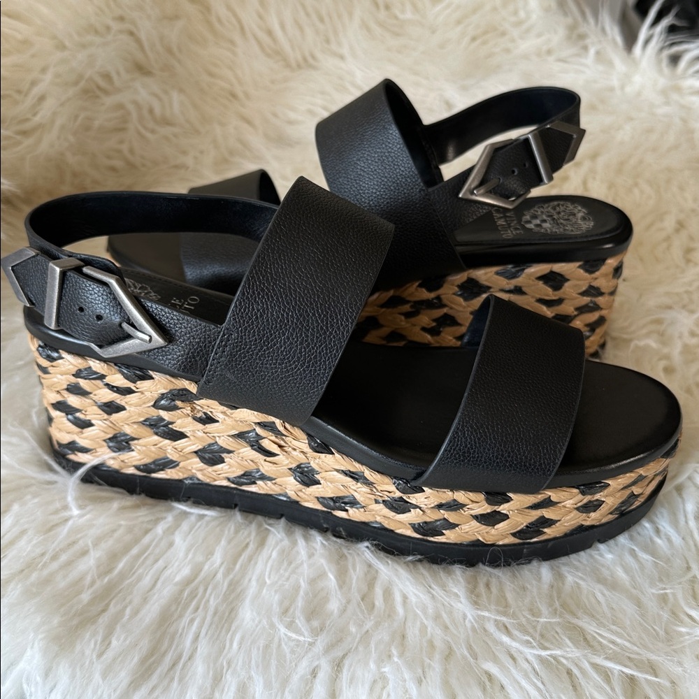 Vince Camuto Women's Miapelle Wedge Sandal Black